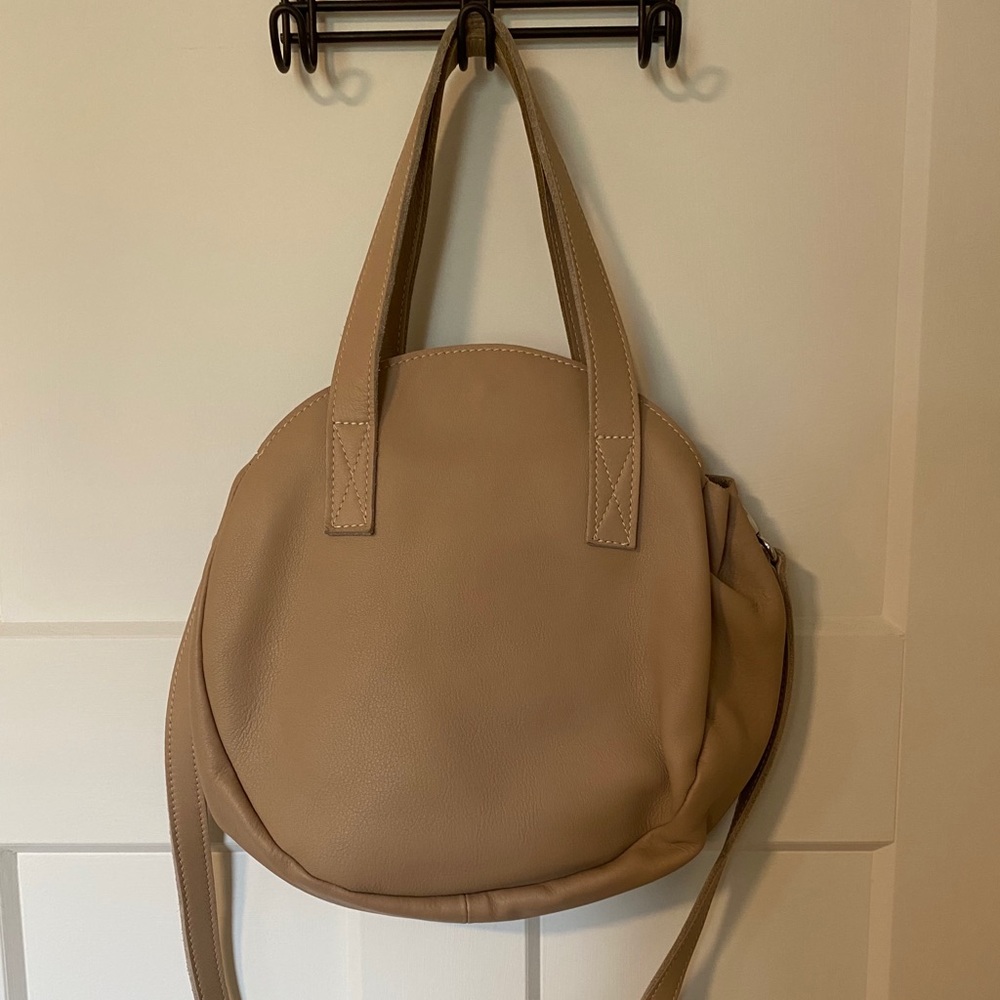 Italian leather circle bag